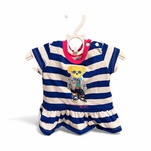 Ralph Lauren  Peplum Top with Bear Design 3 Months
